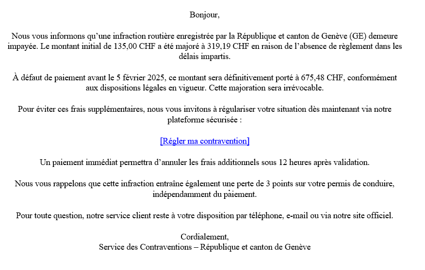 e-mail frauduleux